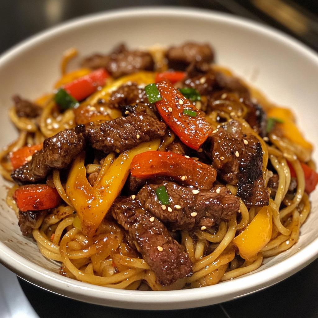 Black Pepper Beef Noodles - detail 1