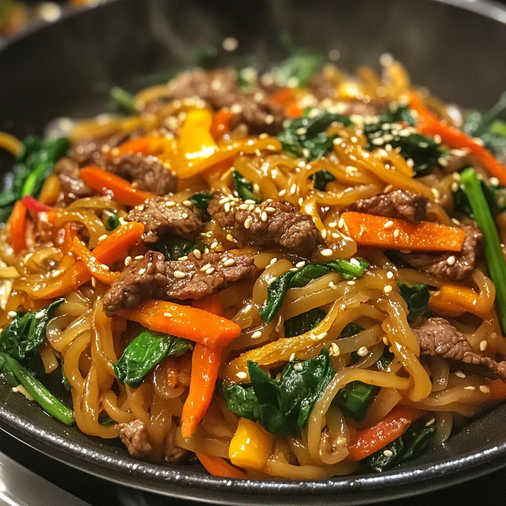 Japchae (Stir-Fried Noodles) - detail 1
