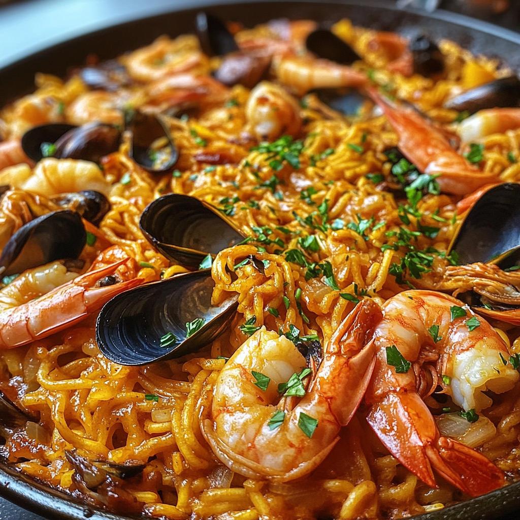 Seafood Fideuà Paella - detail 1