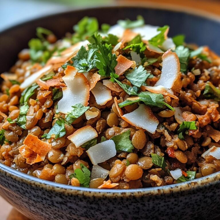 Spiced Lentils with Toasted Coconut