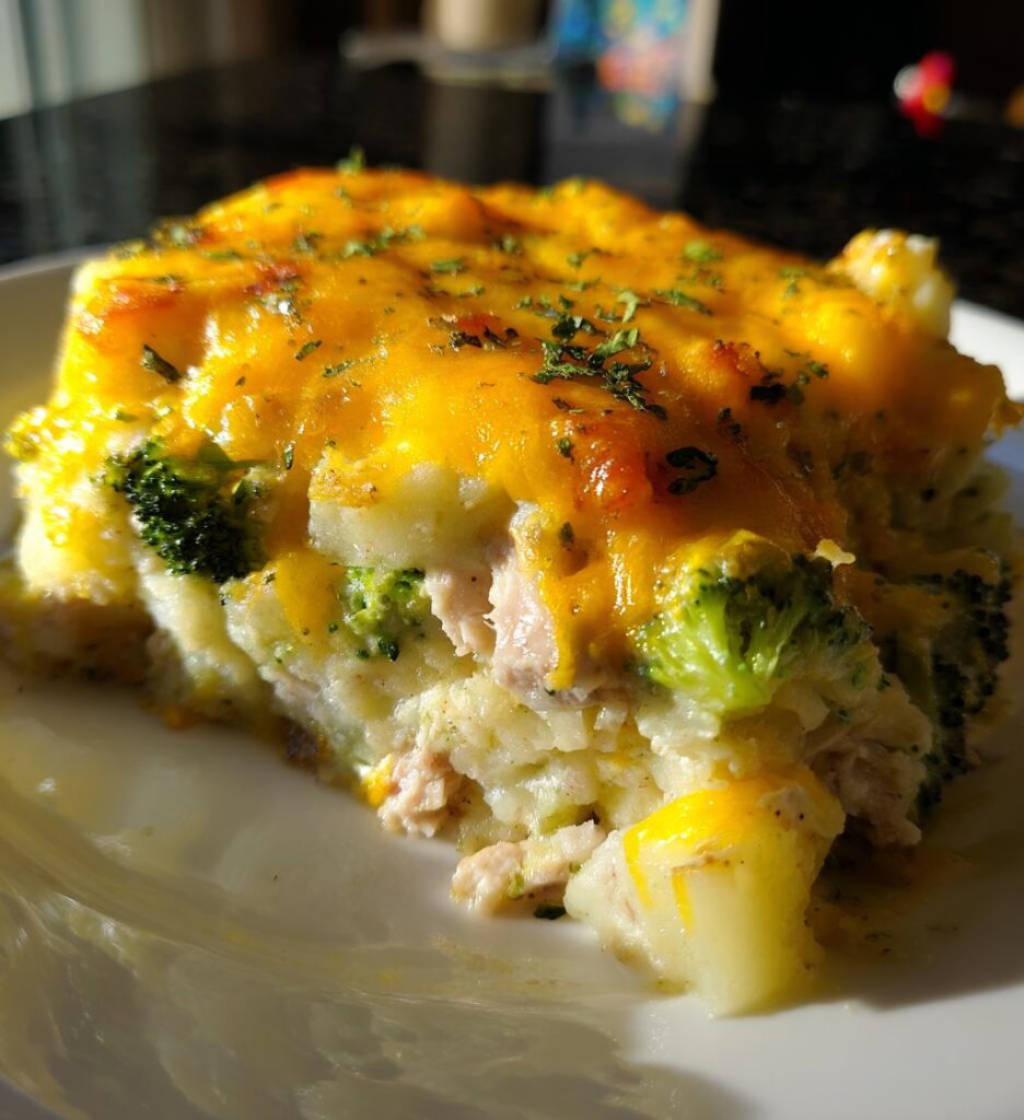 baked potato chicken and broccoli casserole