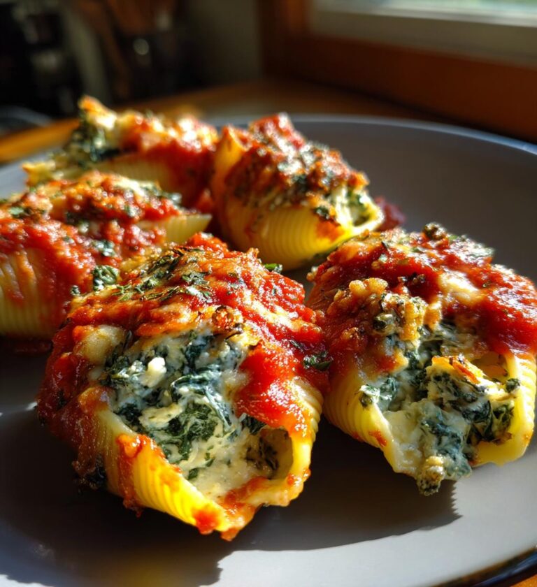 cheesy spinach stuffed shells