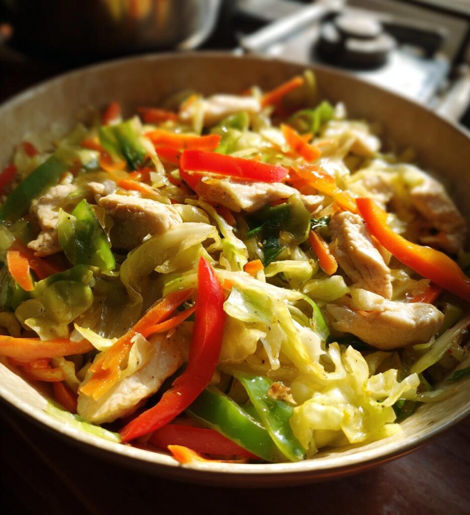 chicken cabbage stir fry