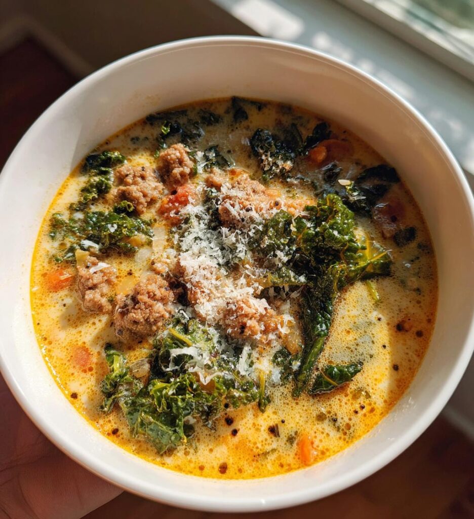 creamy parmesan italian sausage soup