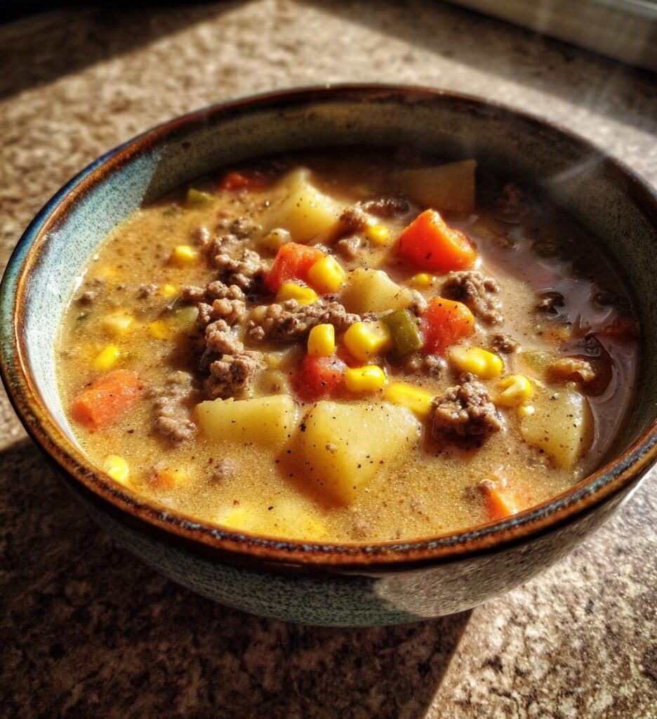 crock pot hamburger potato soup