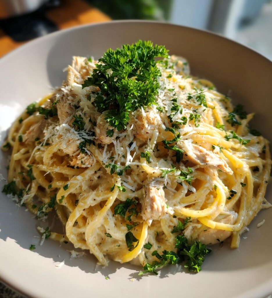 easy dinner recipes for family comfort foods: Creamy Chicken Pasta