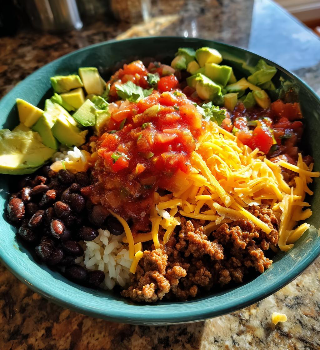 ground beef burrito bowl
