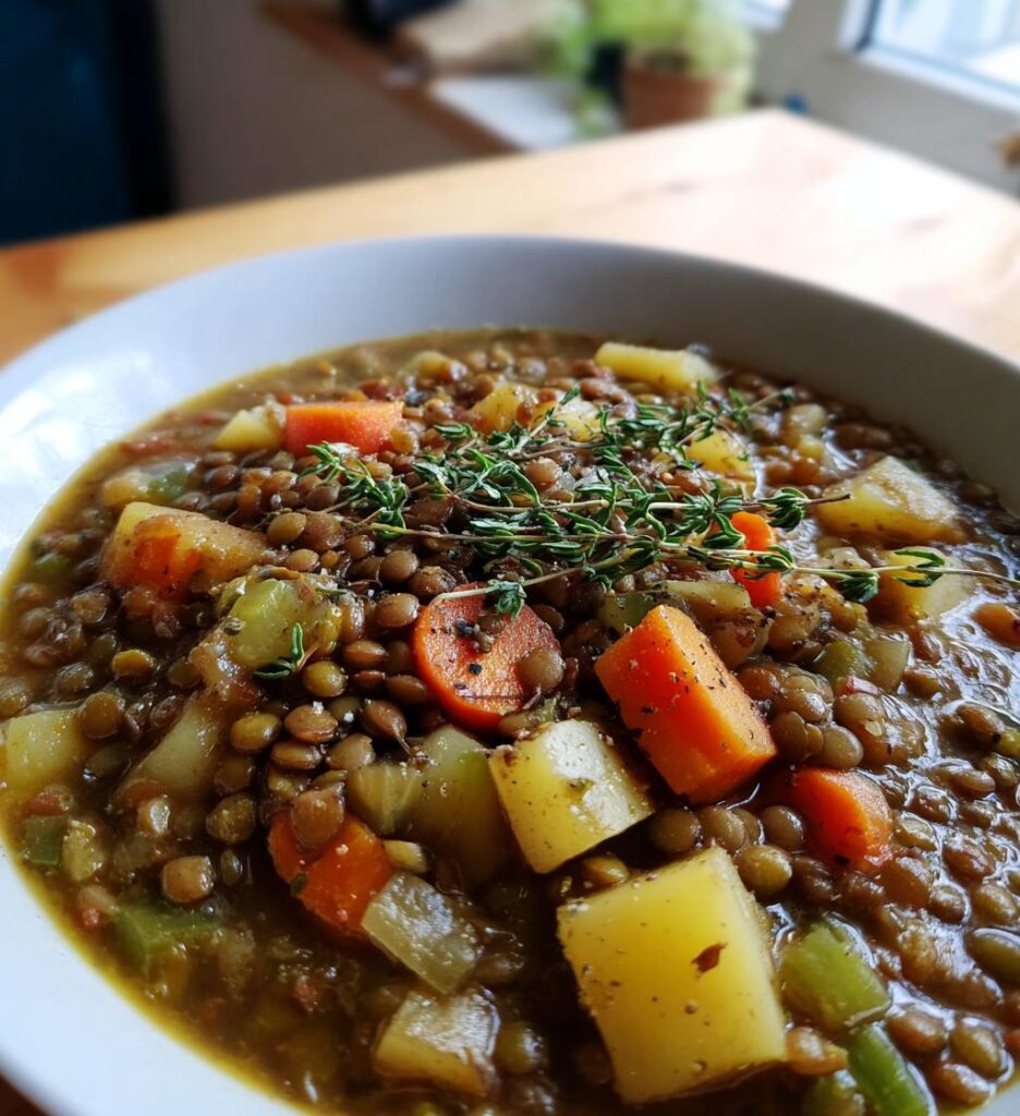 hearty lentil and potato soup