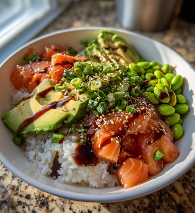 poke bowl with salmon