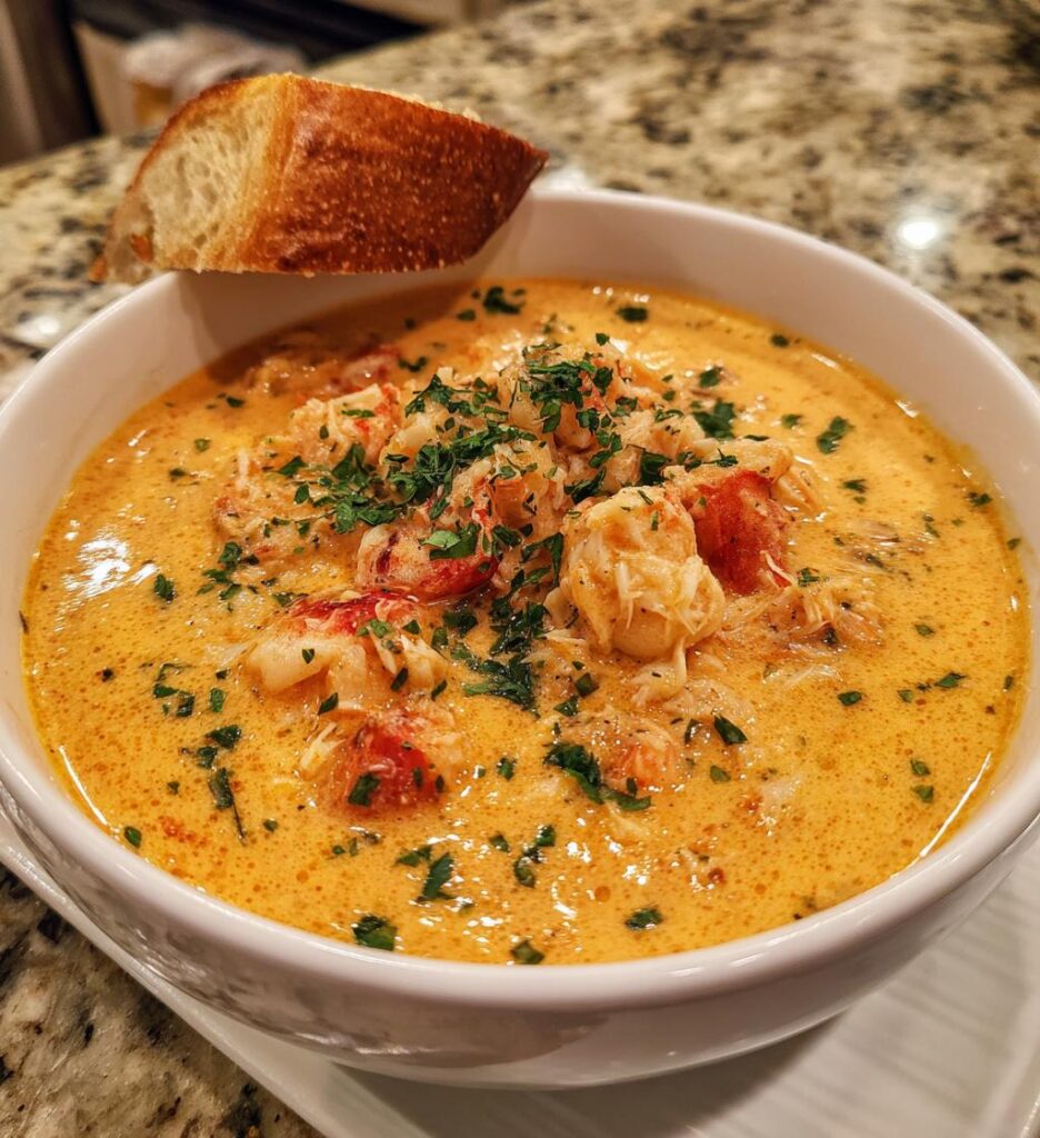 rich crab and shrimp bisque