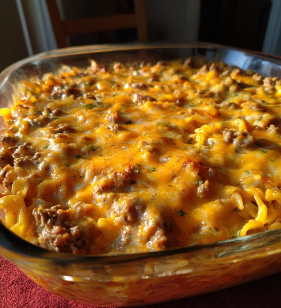 sour cream beef noodle casserole