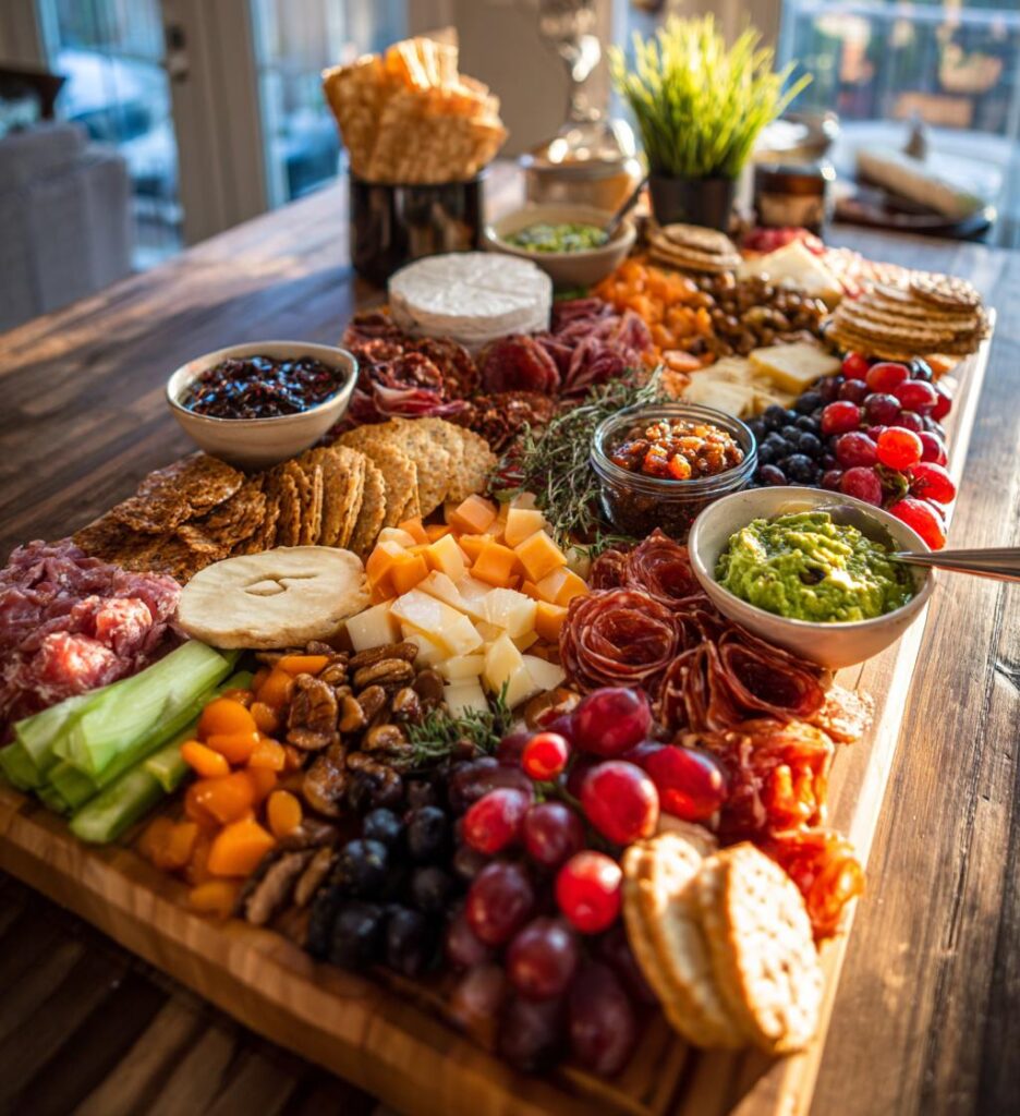 super bowl grazing table