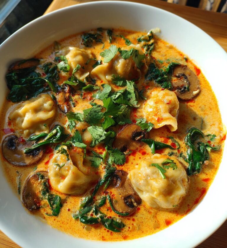 thai red curry dumpling soup
