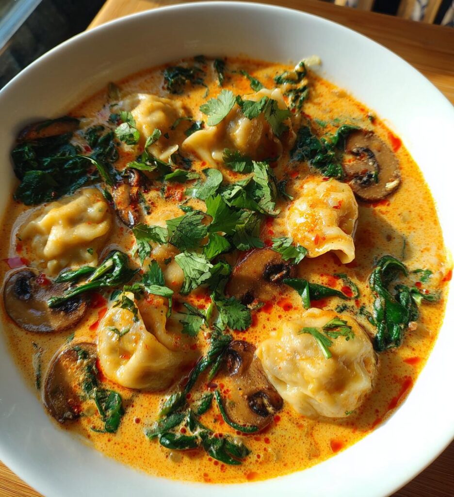 thai red curry dumpling soup
