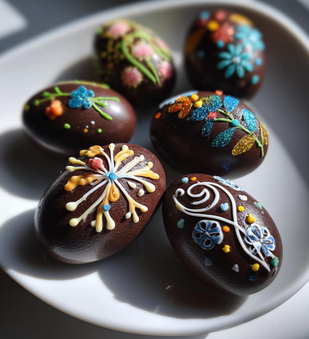 chocolate art sculpture easter eggs