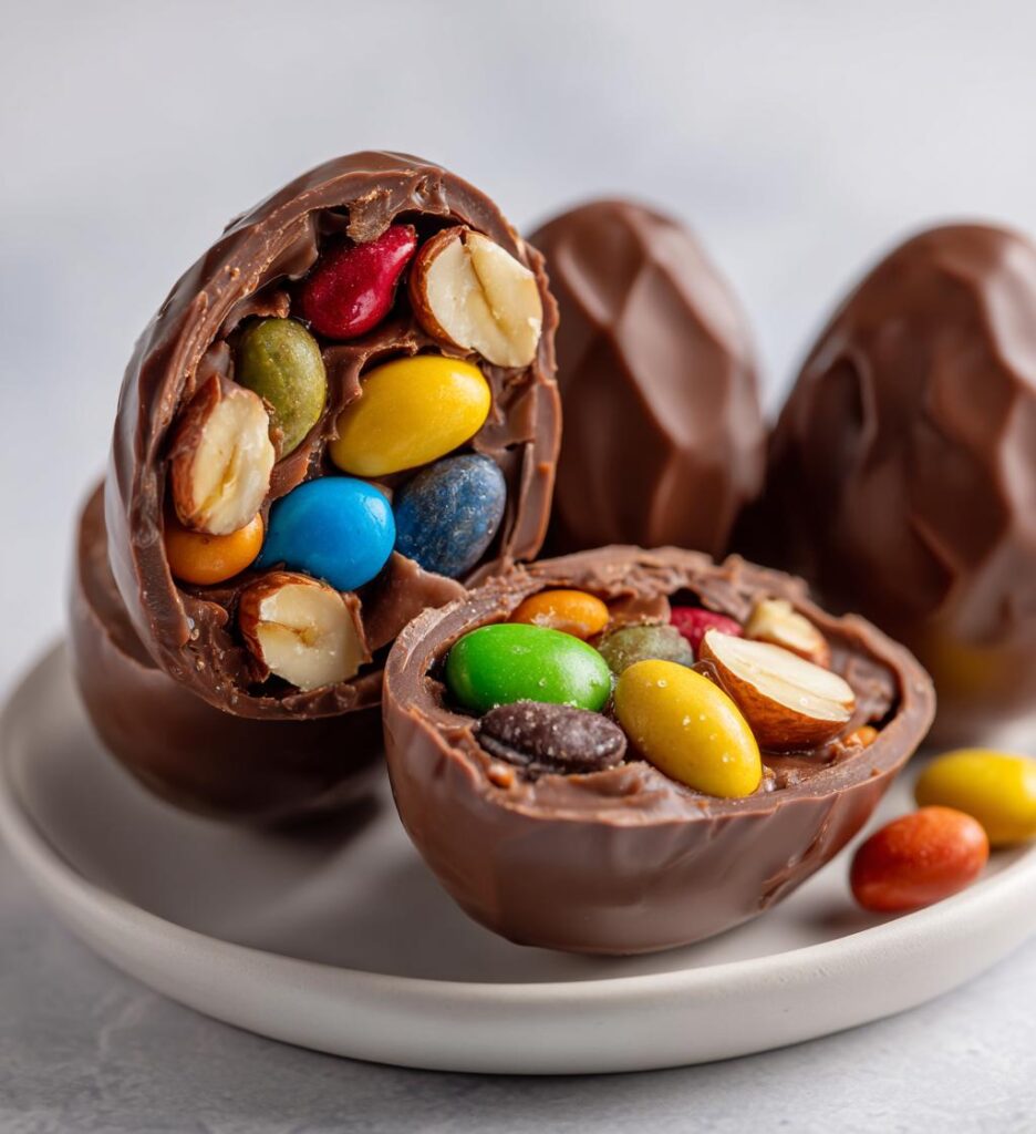 diy filled chocolate easter eggs