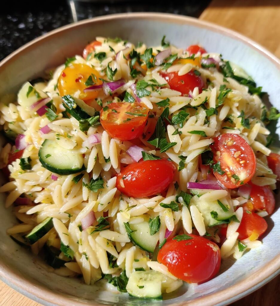 Cold Lemon Orzo Salad