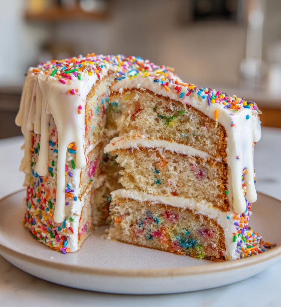 Funfetti Drip Cake