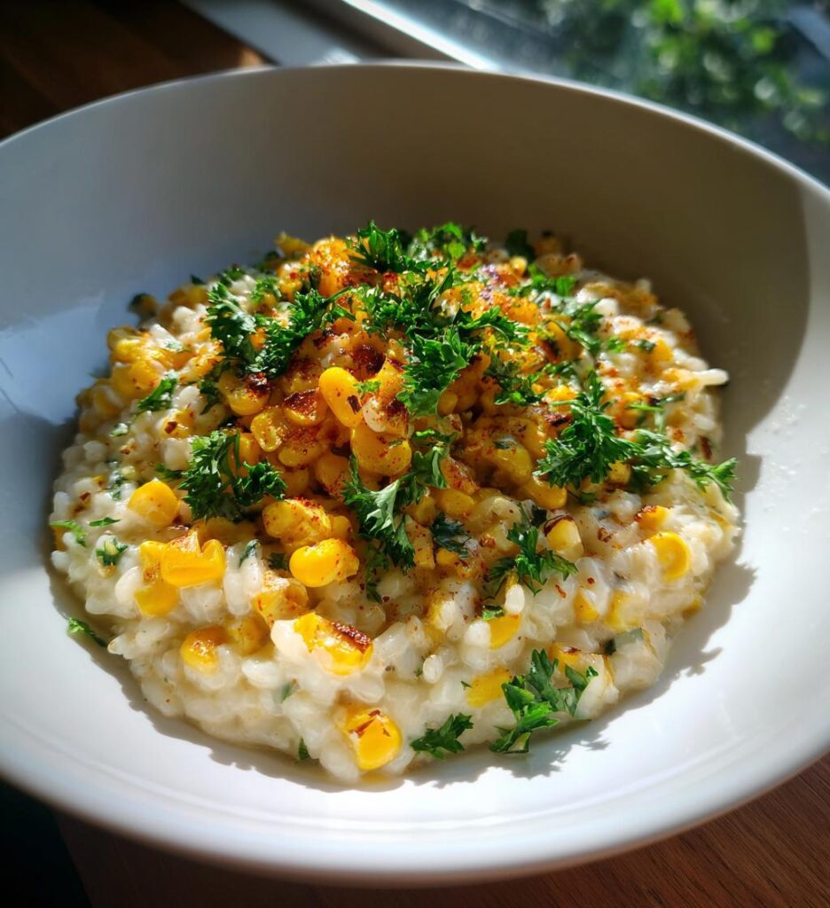 Grilled Corn Risotto