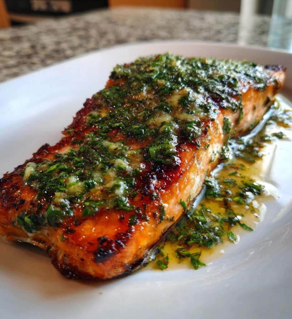 Grilled Salmon with Herb Butter