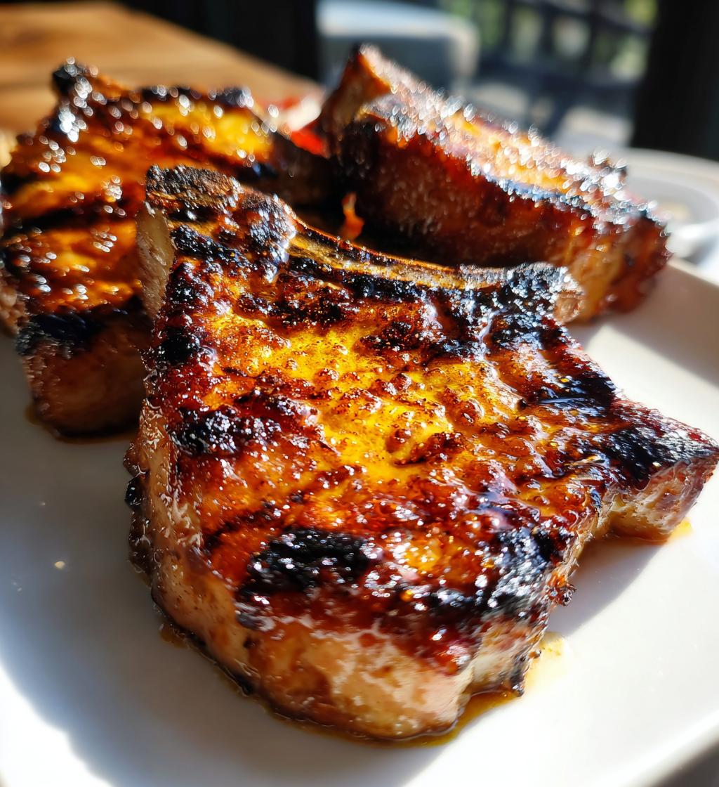 Peach Glazed Pork Chops