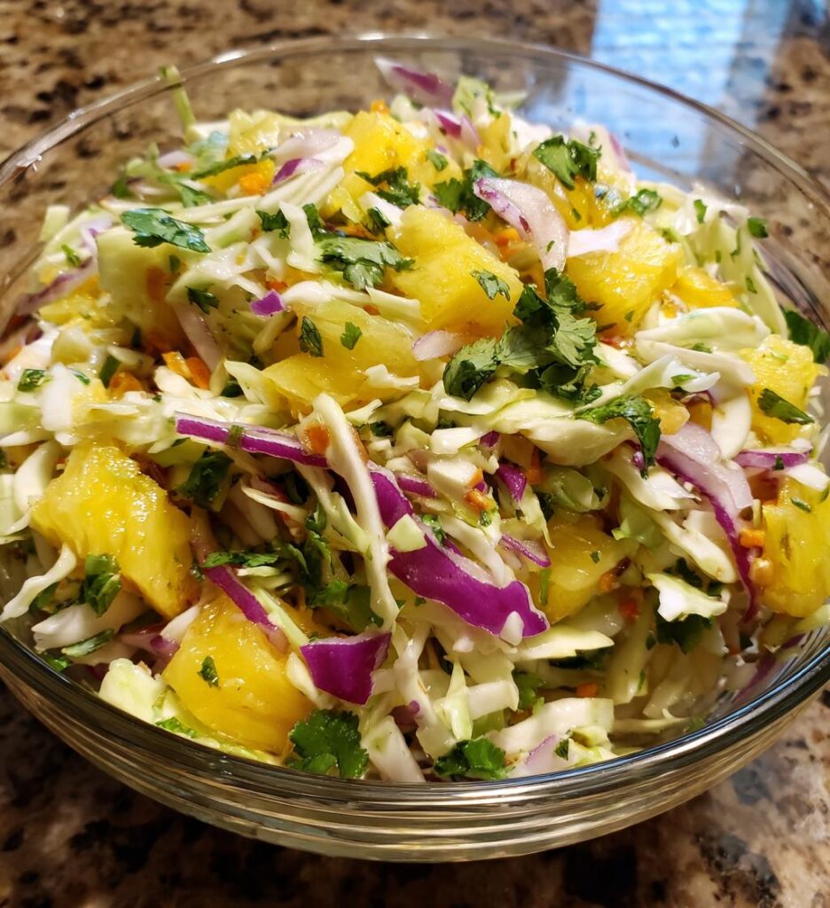 Pineapple Jalapeño Slaw