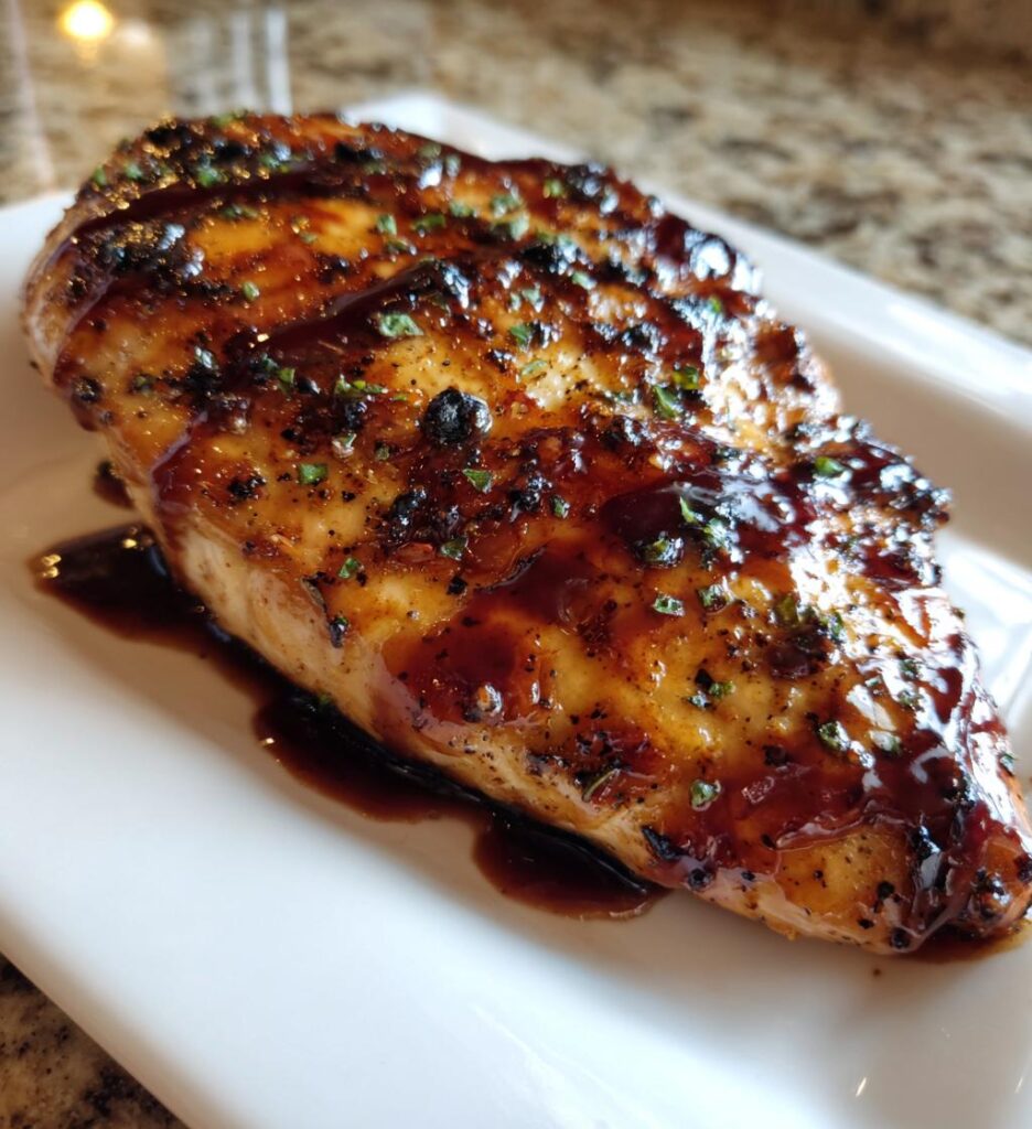 Rhubarb Balsamic Glazed Chicken