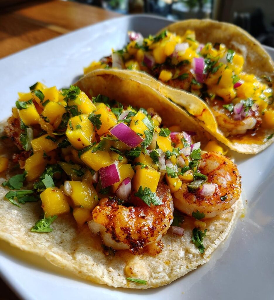 Shrimp Tacos with Mango Salsa