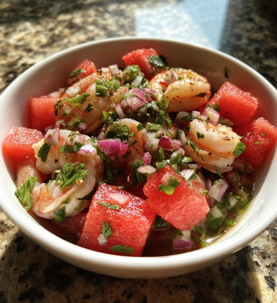 Watermelon Shrimp Ceviche