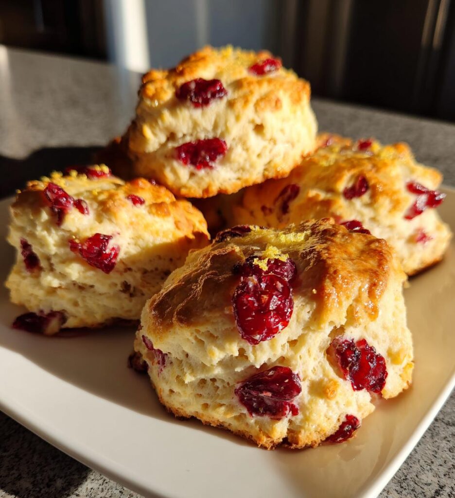 lemon cranberry scones