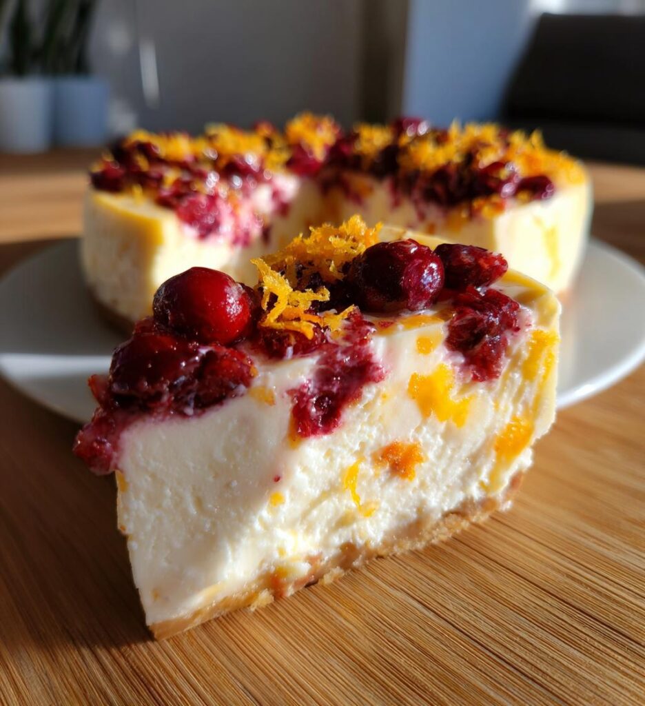 orange cranberry cheesecake