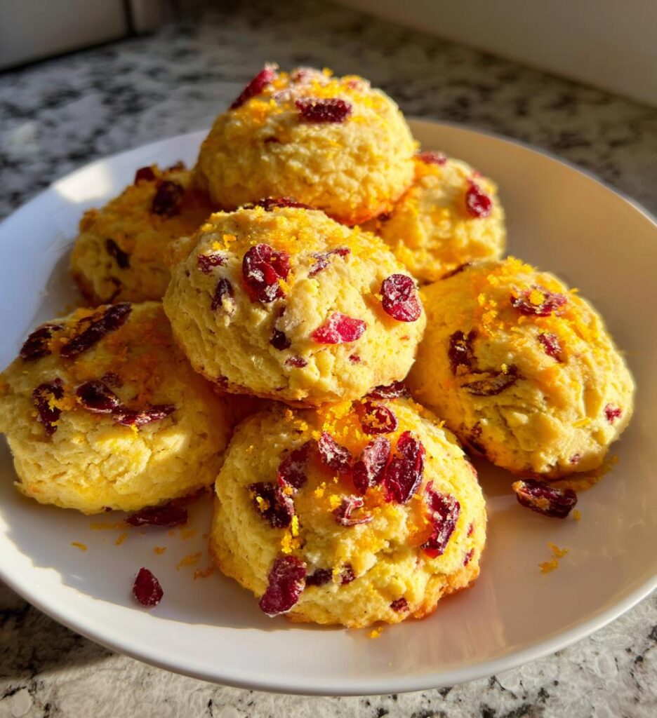 orange cranberry ricotta cookies