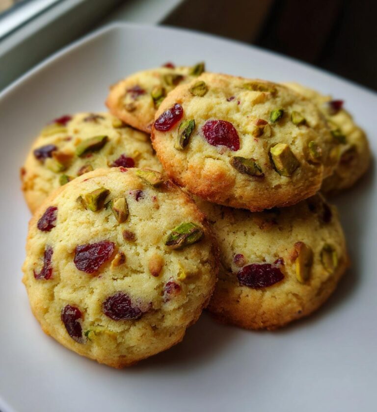 pistachio cranberry shortbread