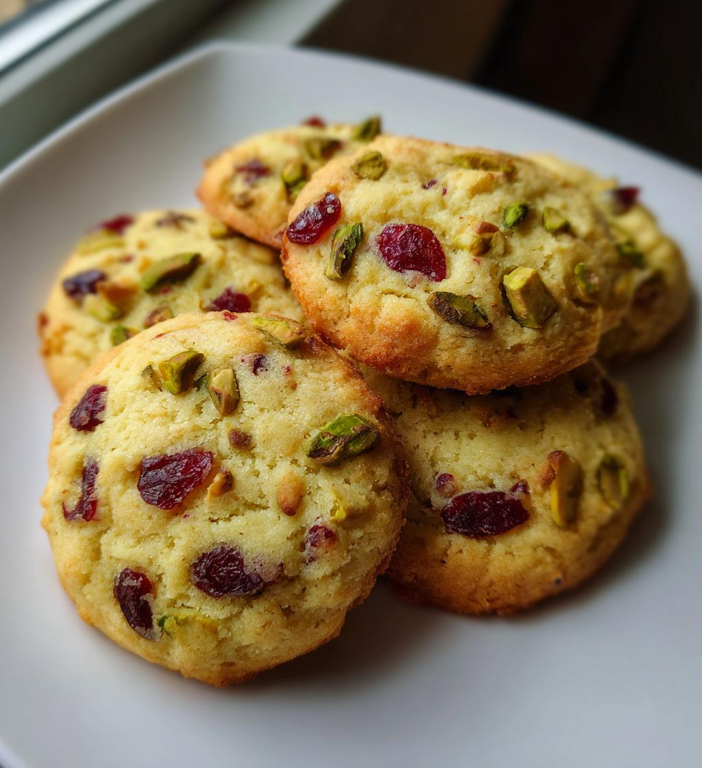 pistachio cranberry shortbread