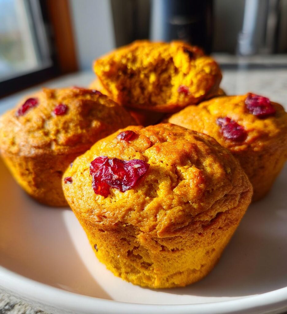 pumpkin cranberry muffins