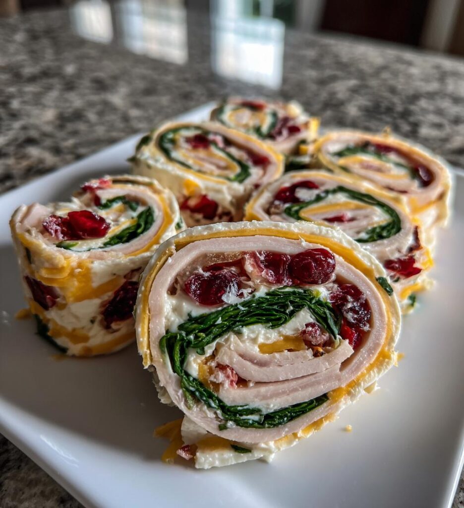 turkey cranberry pinwheels