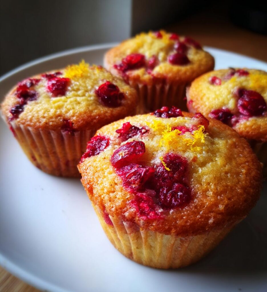 vegan cranberry orange muffins